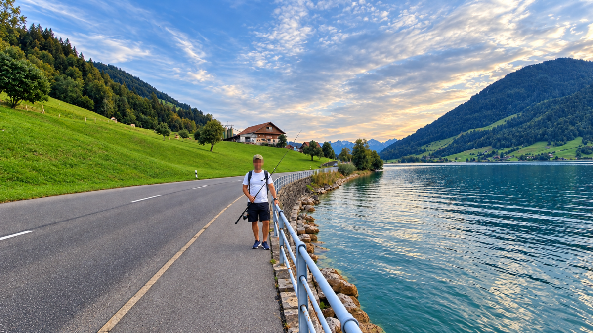 Fishing on the Aegerisee with KidsFishing.ch