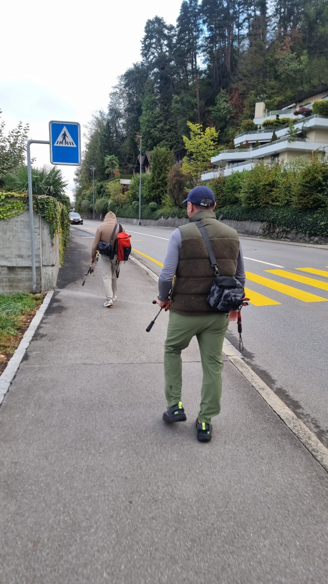 Fishing at Walchwil on Lake Zug