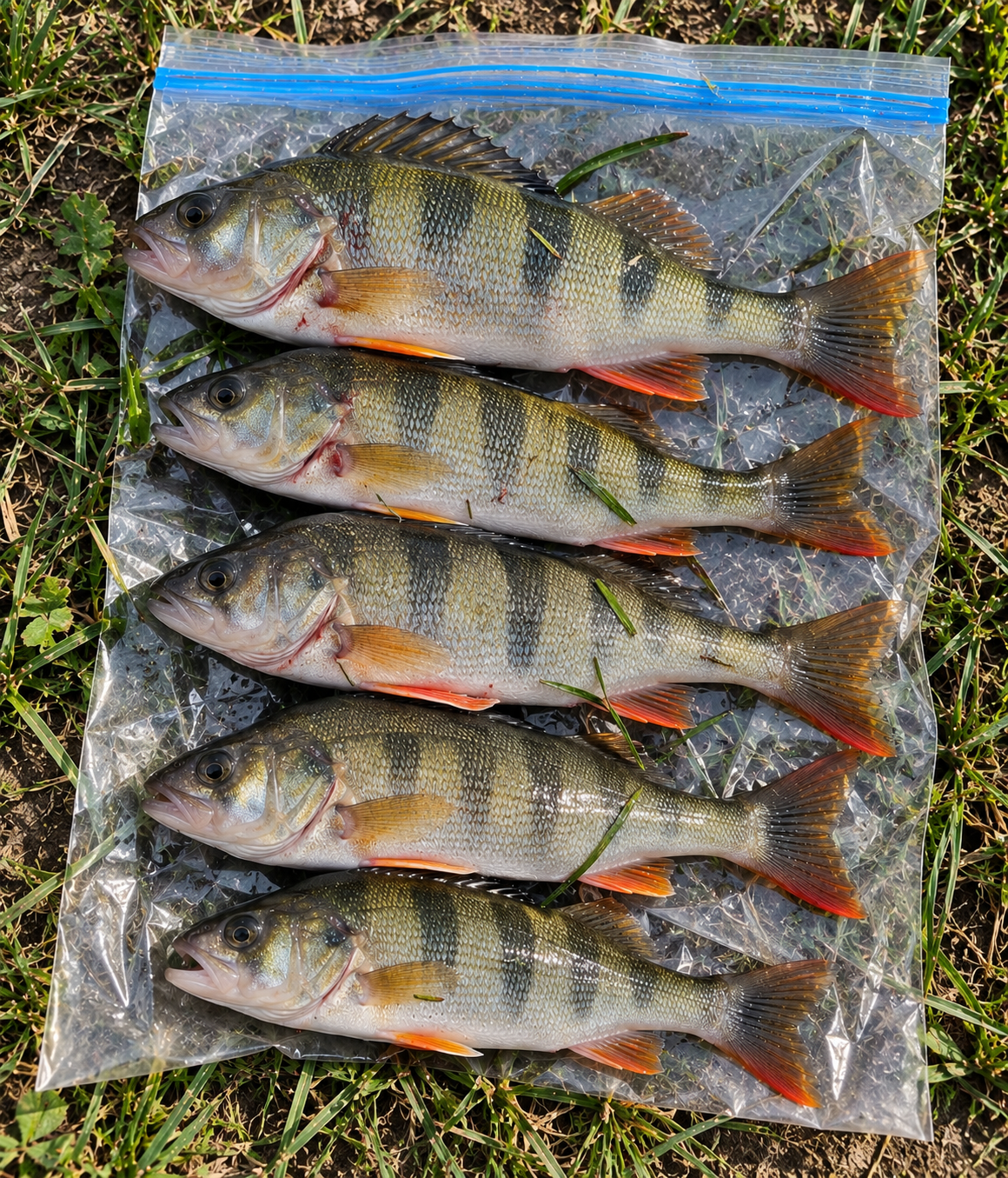 Perch caught during a VIP fishing trip on Lake Zug