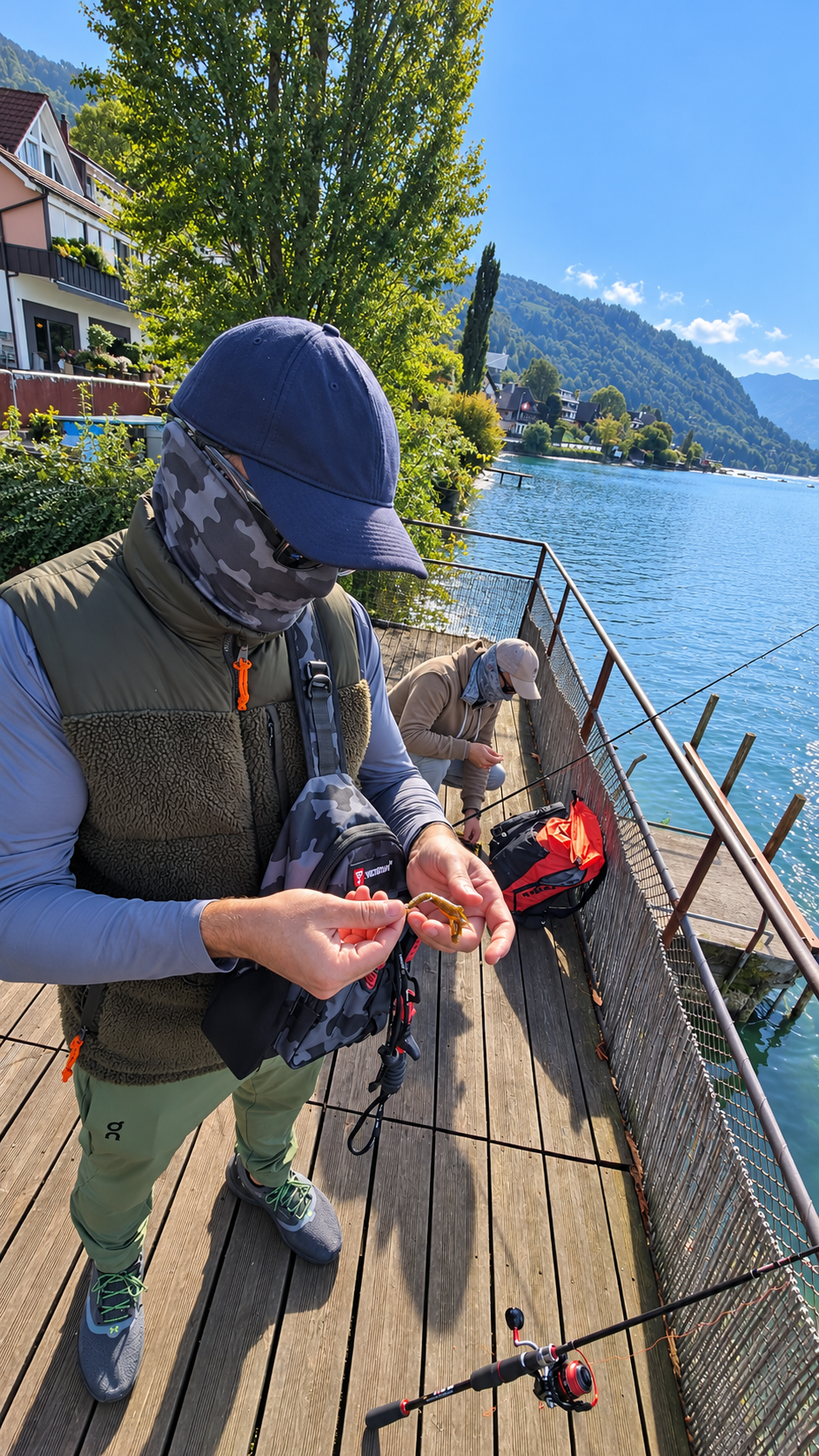 Fishing tackle and techniques on Lake Zug